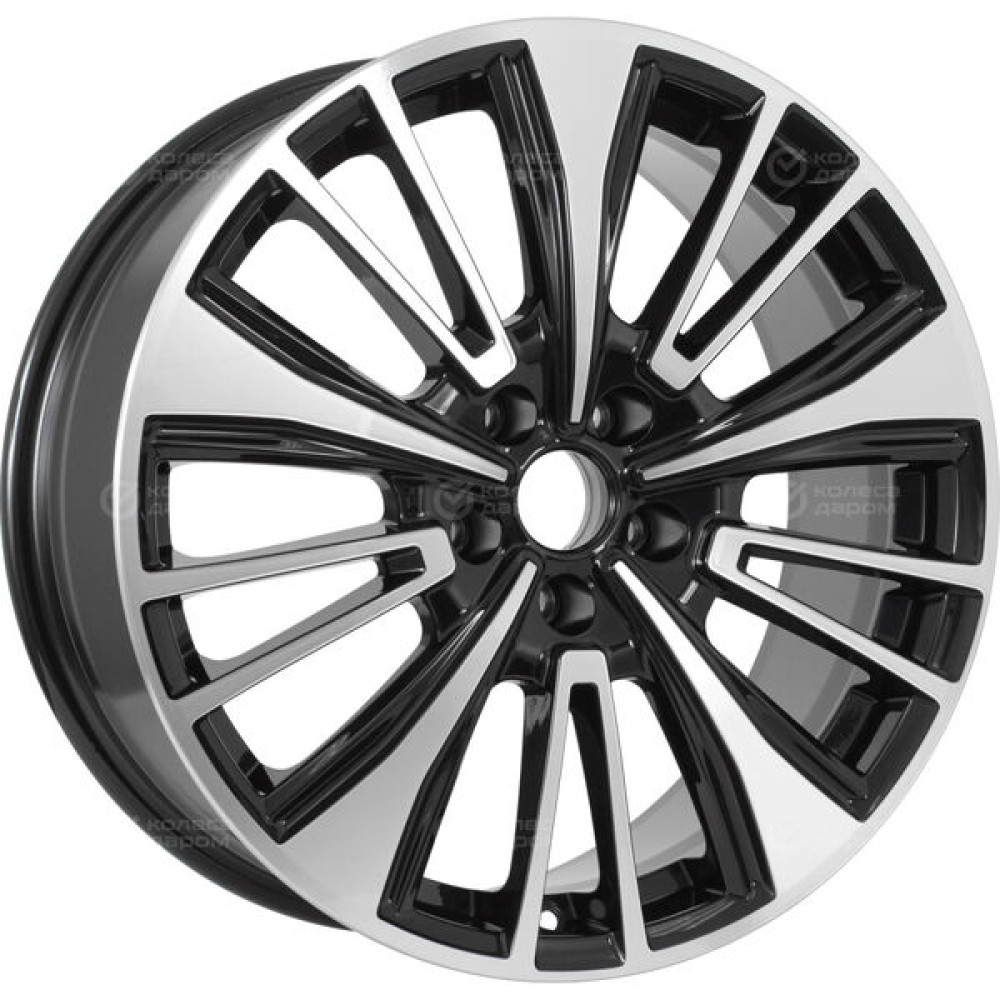 Колесный диск СКАД KL-1060 7.5xR18 5x108 ET33 DIA60.1 черный глянцевый с полированной лицевой поверхностью