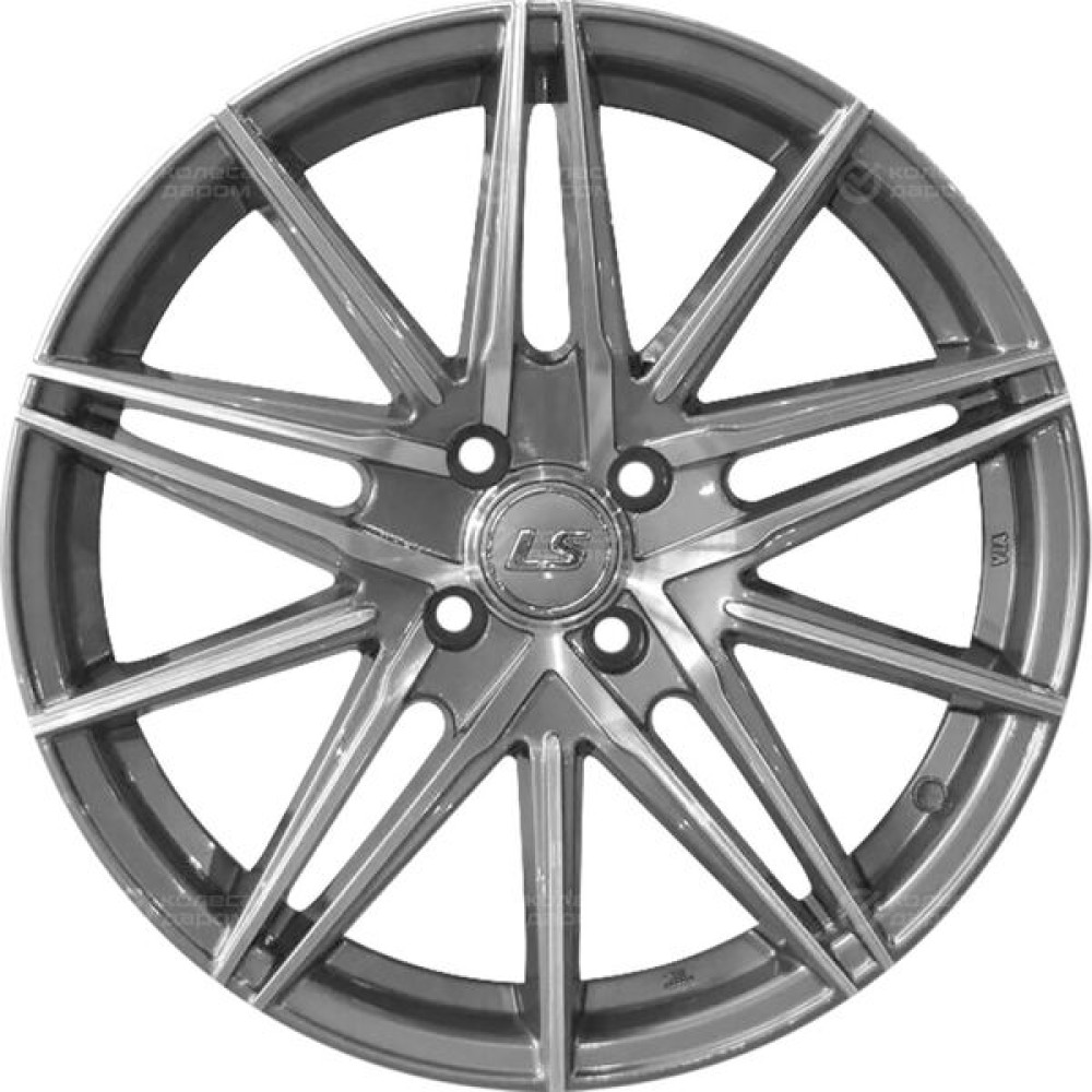Колесный диск LS 957 6.5xR17 4x100 ET50 DIA60.1 насыщенный темно-серый полностью полированный