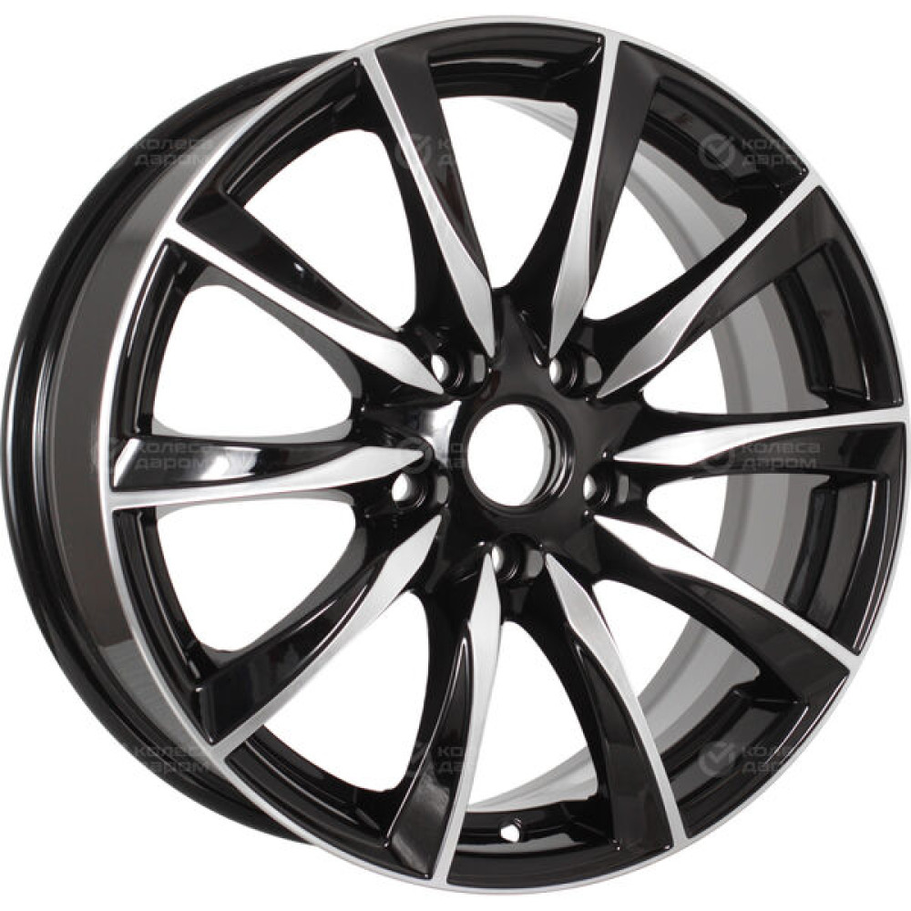 Колесный диск X-trike X120 7xR17 5x114.3 ET45 DIA67.1 черный матовый с полированной лицевой частью