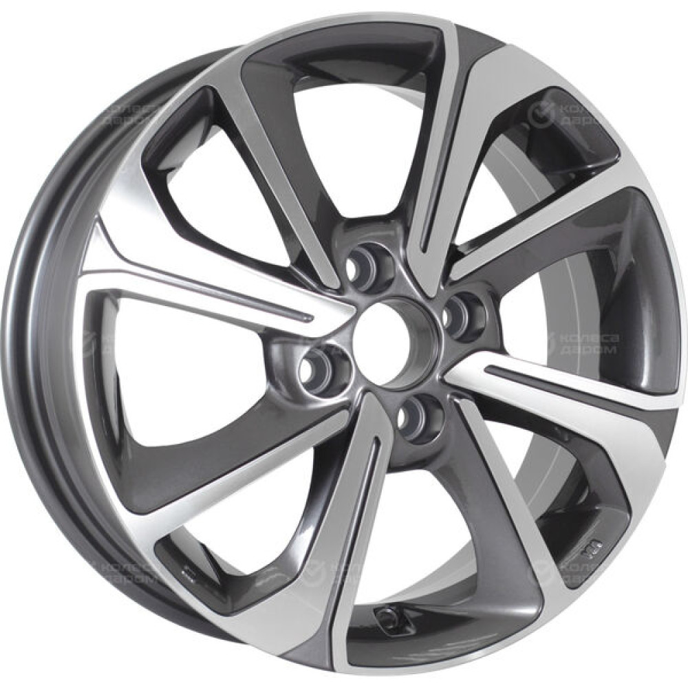 Колесный диск Replay KI242 6xR15 4x100 ET46 DIA54.1 насыщенный темно-серый полностью полированный