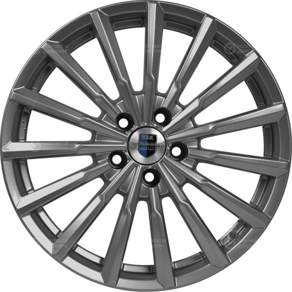 Колесный диск КиК Акцент 5.5xR14 4x100 ET39 DIA67.1 темно-серебристый