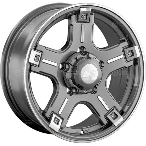 Колесный диск LS LS 876 7xR16 5x139.7 ET35 DIA108.1 насыщенный темно-серый полностью полированный