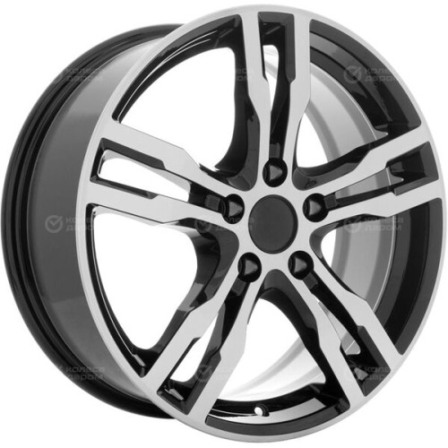 Колесный диск Carwel Аврас 192 7xR17 5x112 ET40 DIA57.1 чёрный глянцевый с полированной лицевой поверхностью