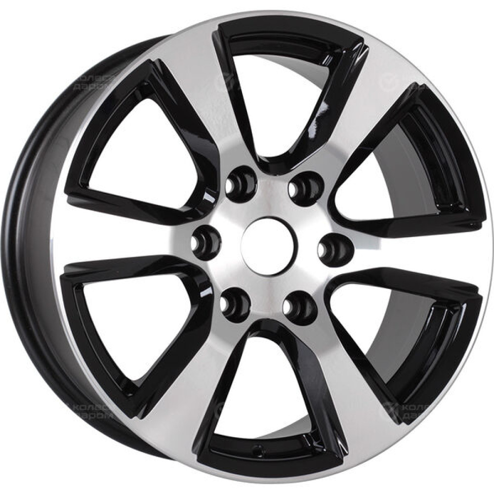 Колесный диск NEO 805 7.5xR18 6x139.7 ET25 DIA106.1 глянцевый черный с полированной лицевой частью