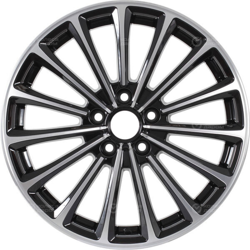 Колесный диск X-trike X136 7xR17 5x114.3 ET35 DIA67.1 (уценка) черный глянцевый с полированной лицевой поверхностью