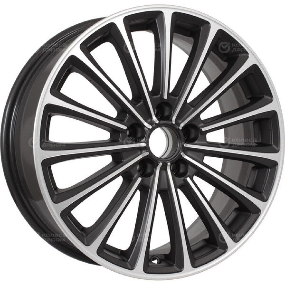 Колесный диск X-trike X136 7xR17 5x114.3 ET45 DIA67.1 черный матовый с полированной лицевой частью