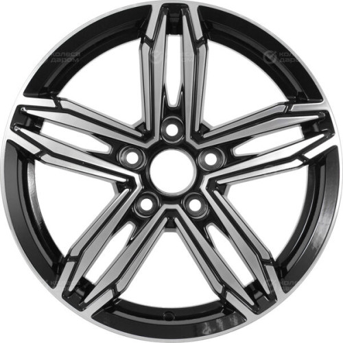 Колесный диск Carwel Нева 256 6.5xR16 5x110 ET40 DIA65.1 чёрный глянцевый с полированной лицевой поверхностью