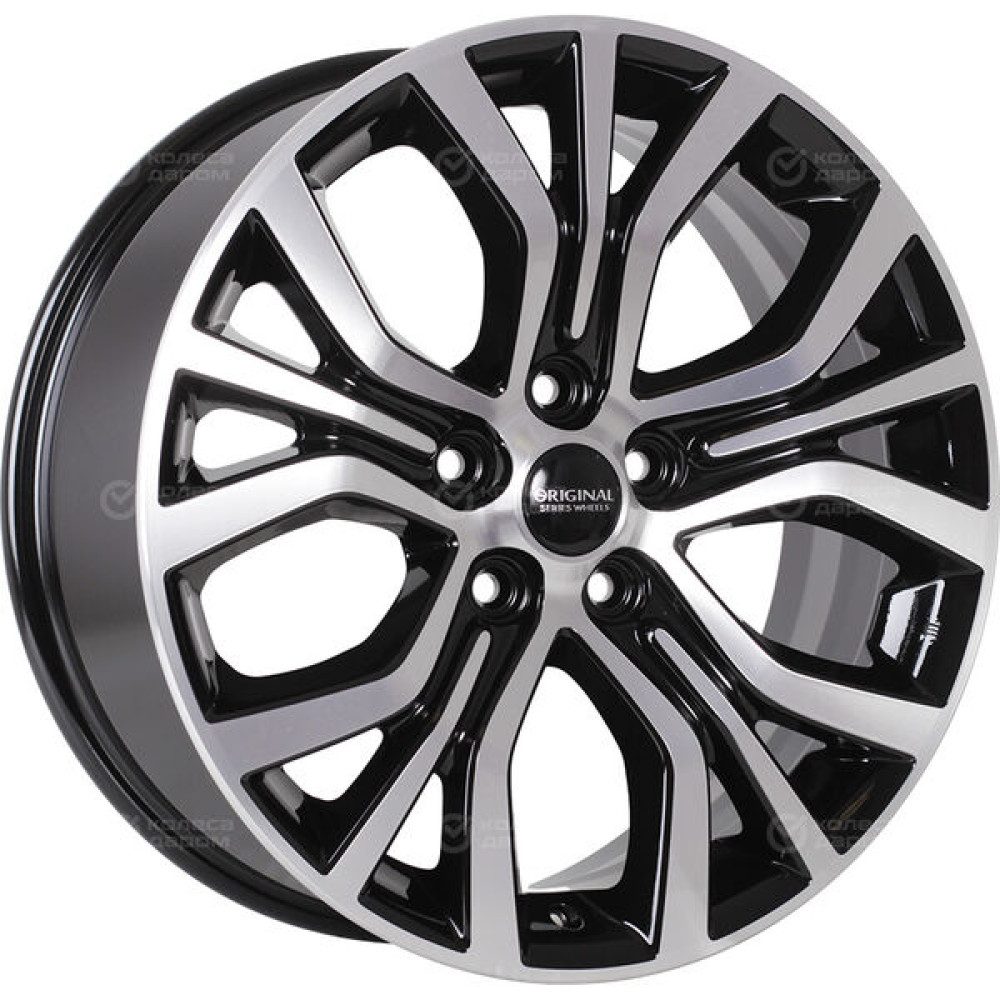 Колесный диск СКАД KL-293 7xR18 5x114.3 ET40 DIA67.1 черный глянцевый с полированной лицевой поверхностью