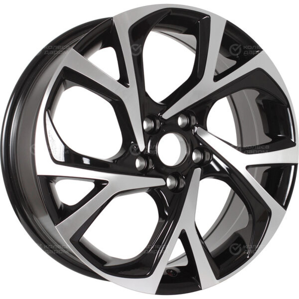 Колесный диск Replay VV347 7xR18 5x112 ET43 DIA57.1 черный с полированной лицевой стороной