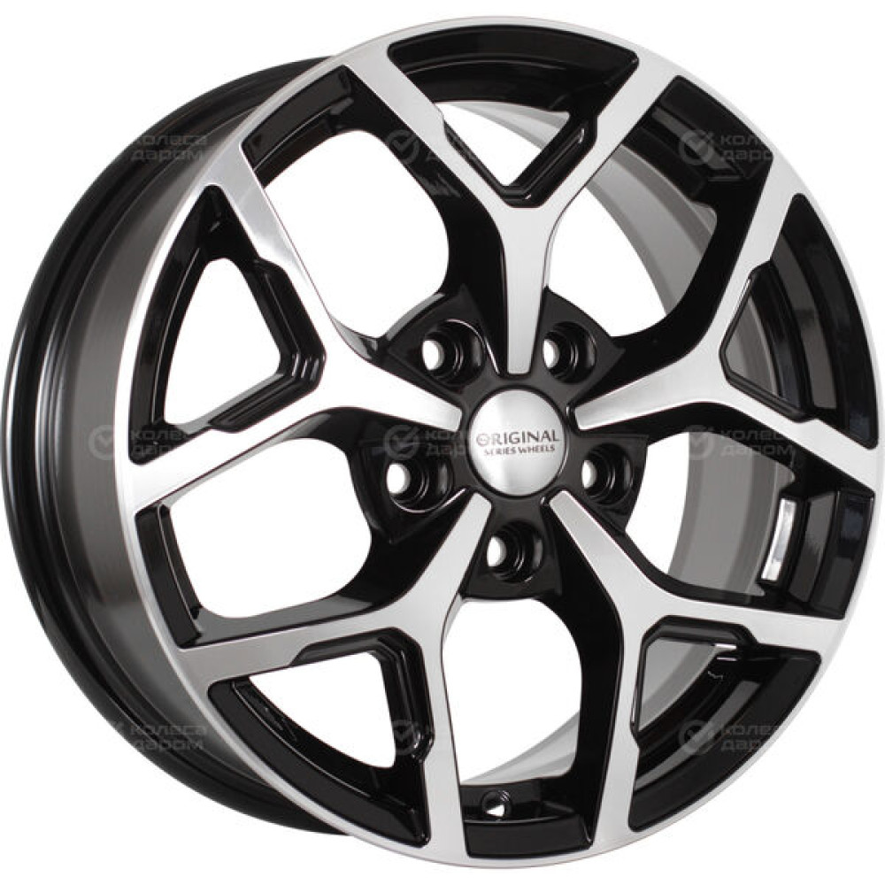 Колесный диск СКАД KL-368 6.5xR16 5x108 ET50 DIA63.35 черный глянцевый с полированной лицевой поверхностью
