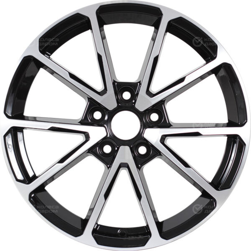 Колесный диск iFree Skibidi 6.5xR17 5x114.3 ET50 DIA67.1 чёрный глянцевый с полированной лицевой частью