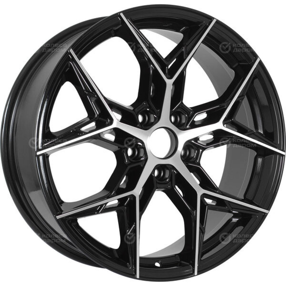 Колесный диск RST R139 7.5xR19 5x108 ET46 DIA63.4 глянцевый черный с полированной лицевой частью
