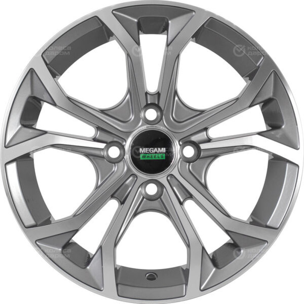 Колесный диск Megami MGM-33 6.5xR15 5x100 ET38 DIA57.1 насыщенный темно-серый полностью полированный
