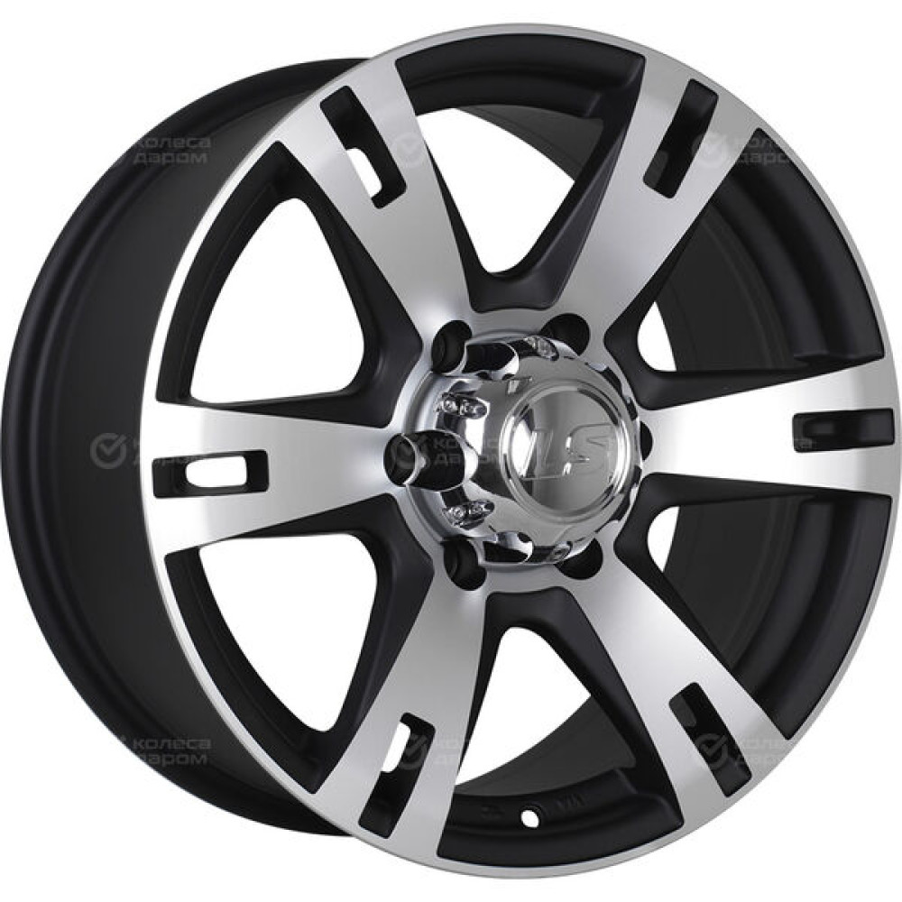Колесный диск LS LS 182 8xR17 6x139.7 ET25 DIA106.1 черный матовый полностью полированный