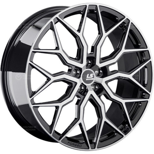 Колесный диск LS Forged FG13 9.5xR22 5x108 ET48 DIA63.3 черный полностью полированный