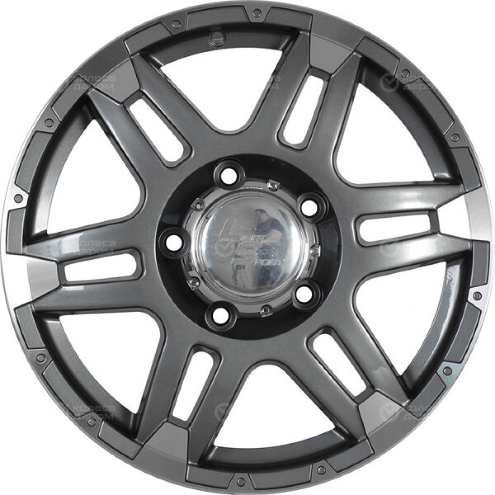 Колесный диск LS LS 212 7.5xR18 6x139.7 ET46 DIA67.1 насыщенный темно-серый полностью полированный