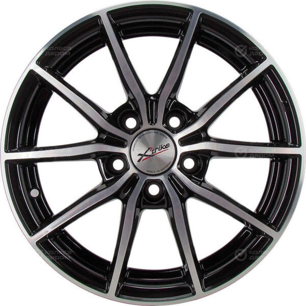 Колесный диск X-trike X111 6.5xR15 5x114.3 ET38 DIA67.1 (уценка) черный глянцевый с полированной лицевой поверхностью