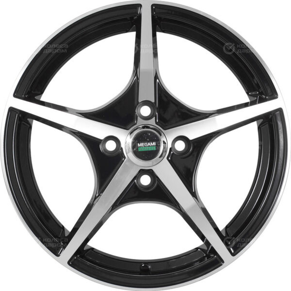 Колесный диск Megami MGM-19 6xR15 4x100 ET50 DIA60.1 черный полностью полированный