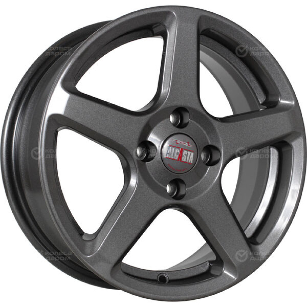 Колесный диск Alcasta M62 6xR15 4x100 ET46 DIA54.1 темно-серый цвет с перламутровыми оттенками