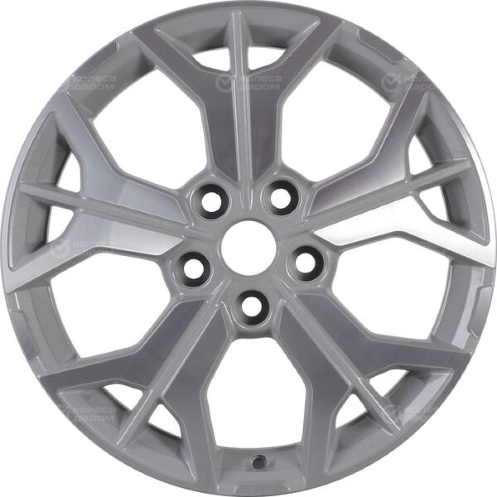 Колесный диск Carwel Бусани 1715 7xR17 5x112 ET54 DIA57.1 серебристый с полированной лицевой частью