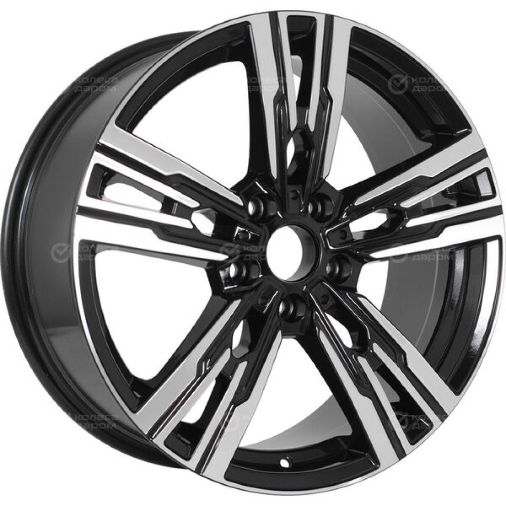 Колесный диск RST R228 8xR18 5x114.3 ET50 DIA60.1 глянцевый черный с полированной лицевой частью