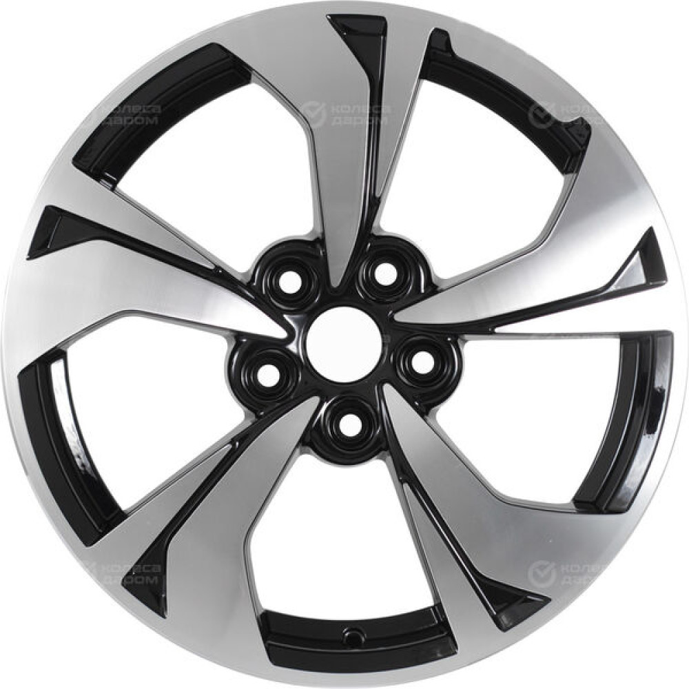Колесный диск KHOMEN KHW1724 (Besturn X40) 7xR17 5x114.3 ET40 DIA57.1 глянцевый черный с полированной лицевой частью