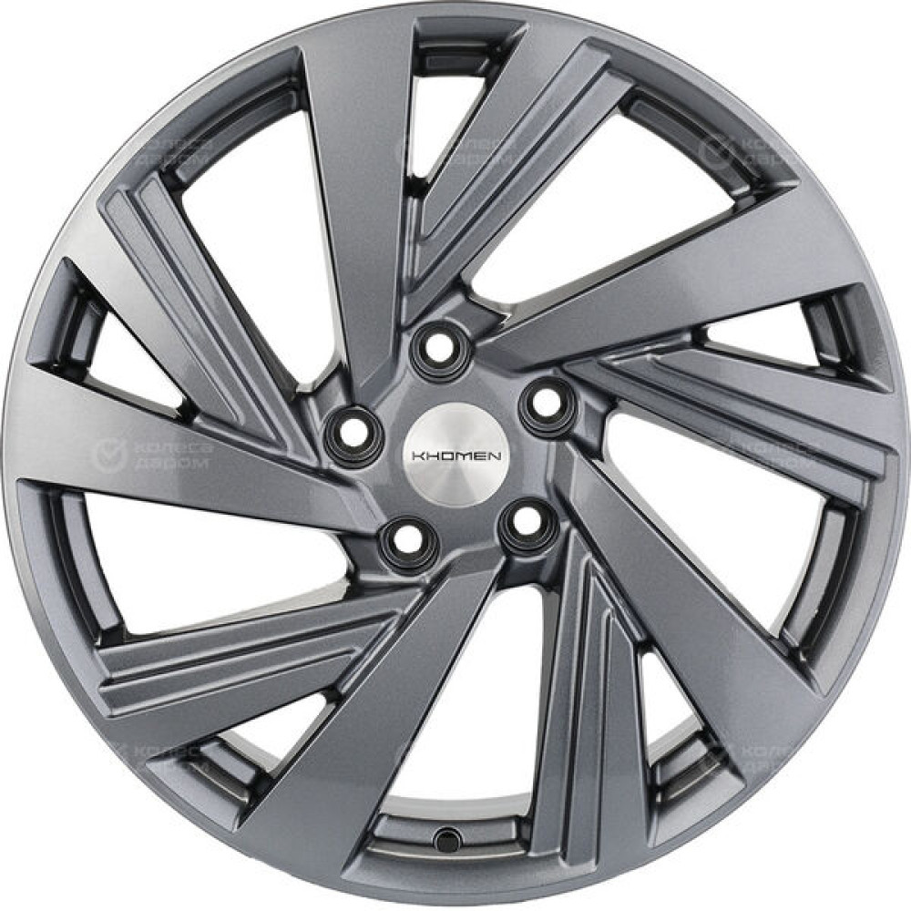 Колесный диск KHOMEN KHW1801 (ZV18_Chery Tiggo) 7.5xR18 5x108 ET40 DIA60.1 насыщенный темно-серый