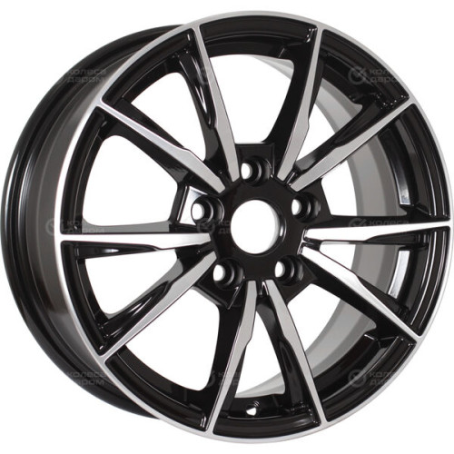 Колесный диск iFree Сион 6.5xR15 5x100 ET38 DIA57.1 чёрный глянцевый с полированной лицевой частью