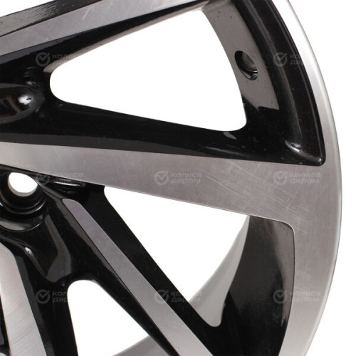 Колесный диск KDW KD1530 6xR15 4x100 ET46 DIA60.1 (уценка) глянцевый черный с полированной лицевой частью