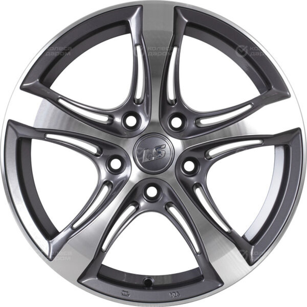 Колесный диск LS LS 1053 7.5xR17 5x114.3 ET45 DIA67.1 насыщенный темно-серый полностью полированный
