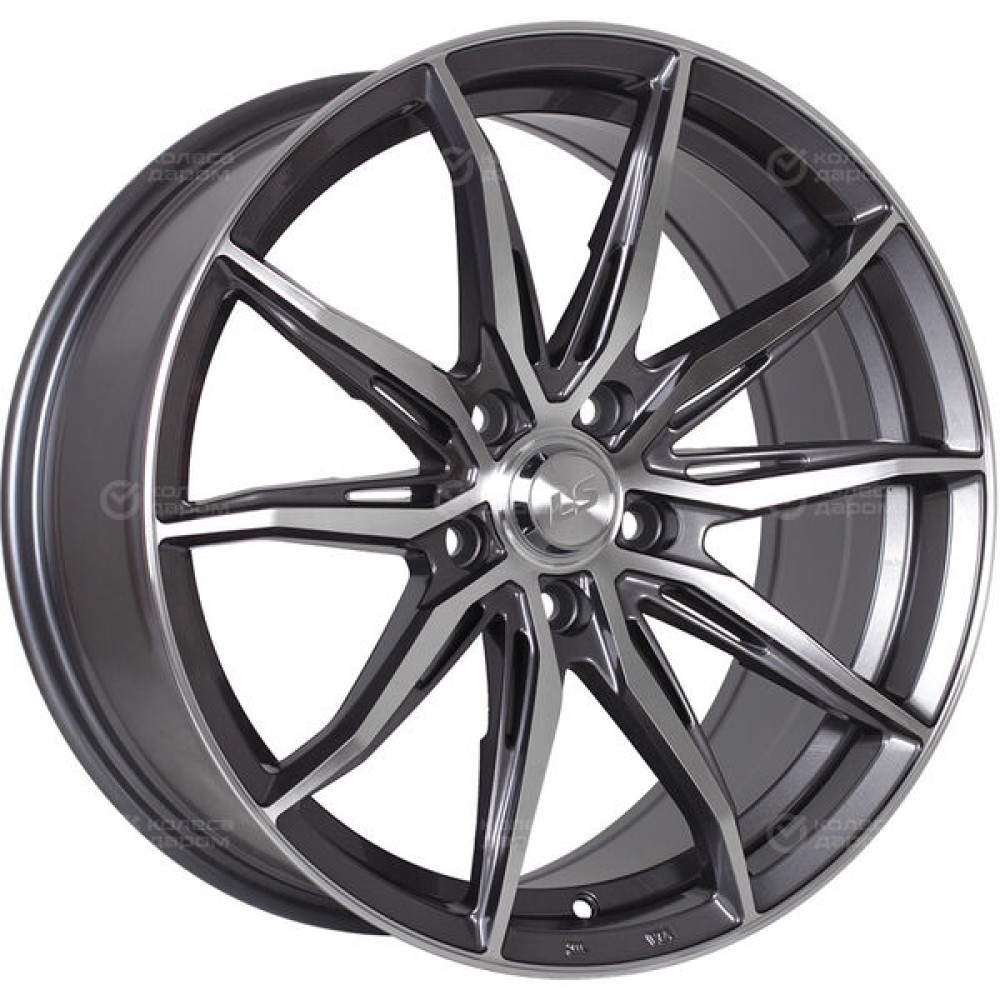 Колесный диск LS LS 1055 8xR18 5x114.3 ET45 DIA67.1 насыщенный темно-серый полностью полированный
