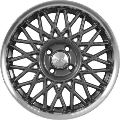 Колесный диск Race Ready CSS3375 6xR14 4x100 ET35 DIA60.1 насыщенный темно-серебристый с полированным ободом
