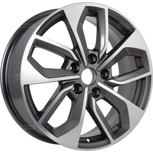 Колесный диск Carwel Эльтон 1703 7xR17 5x114.3 ET45 DIA67.1 серый с полированной лицевой частью