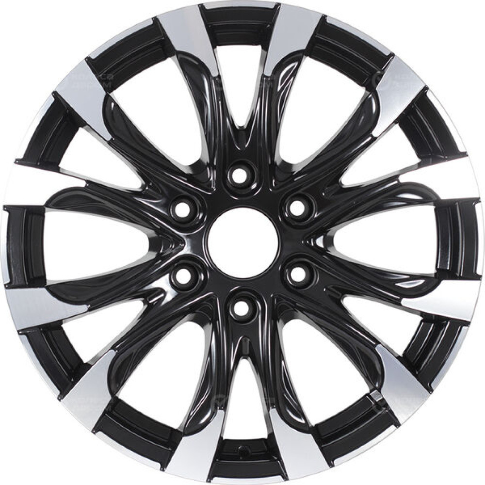 Колесный диск RST R118 7.5xR18 6x139.7 ET42 DIA67.1 глянцевый черный с полированной лицевой частью