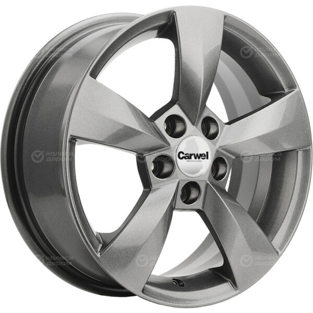 Колесный диск Carwel Кета 1504 6xR15 5x100 ET40 DIA57.1 темно-серебристый