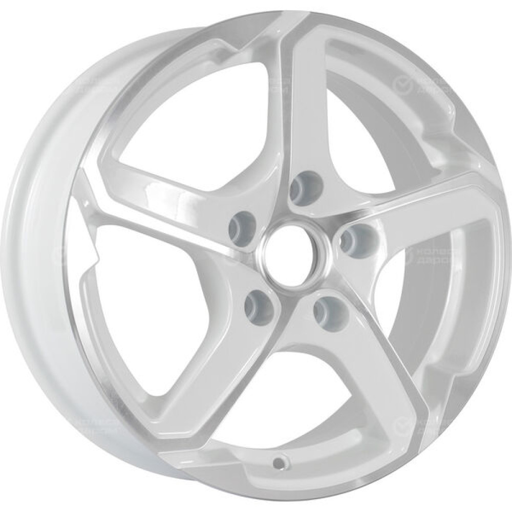 Колесный диск СКАД Аллигатор 6xR15 5x100 ET38 DIA57.1 белый с полированной лицевой частью