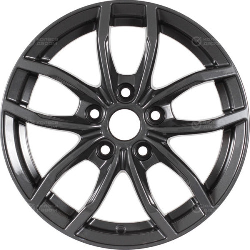 Колесный диск КиК Фрост 6.5xR15 5x114.3 ET39 DIA60.1 насыщенный темно-серый полностью полированный
