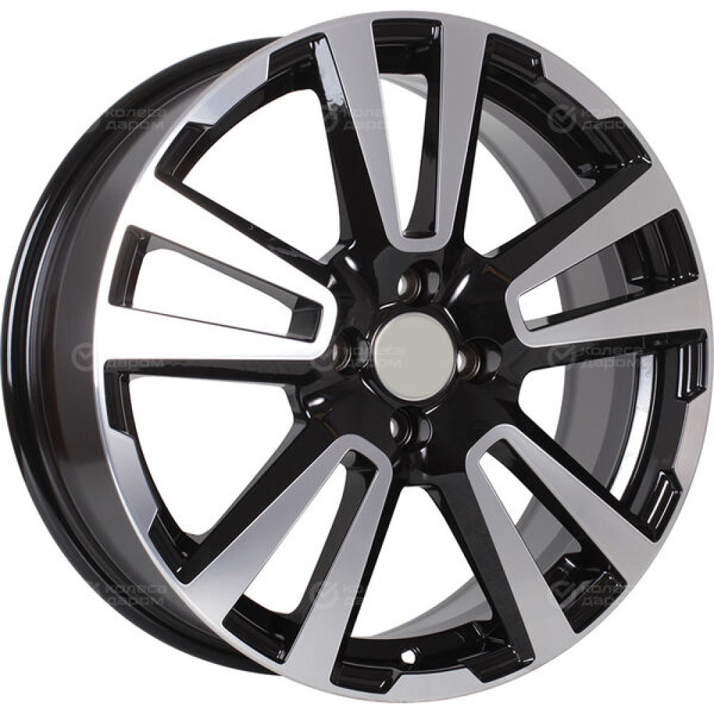 Колесный диск Carwel Берг 239 6.5xR17 4x100 ET43 DIA60.1 чёрный глянцевый с полированной лицевой поверхностью