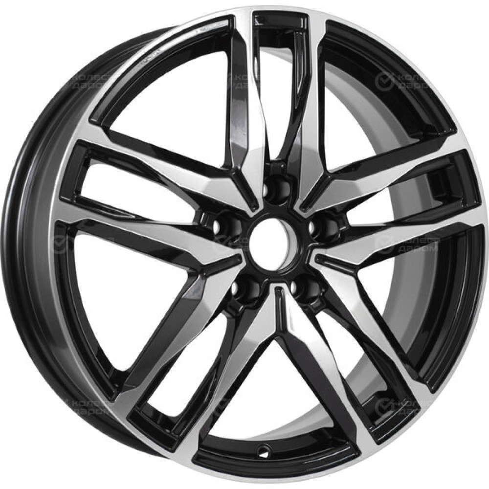 Колесный диск iFree Бомбей 6.5xR18 5x114.3 ET42 DIA67.1 чёрный глянцевый с полированной лицевой частью