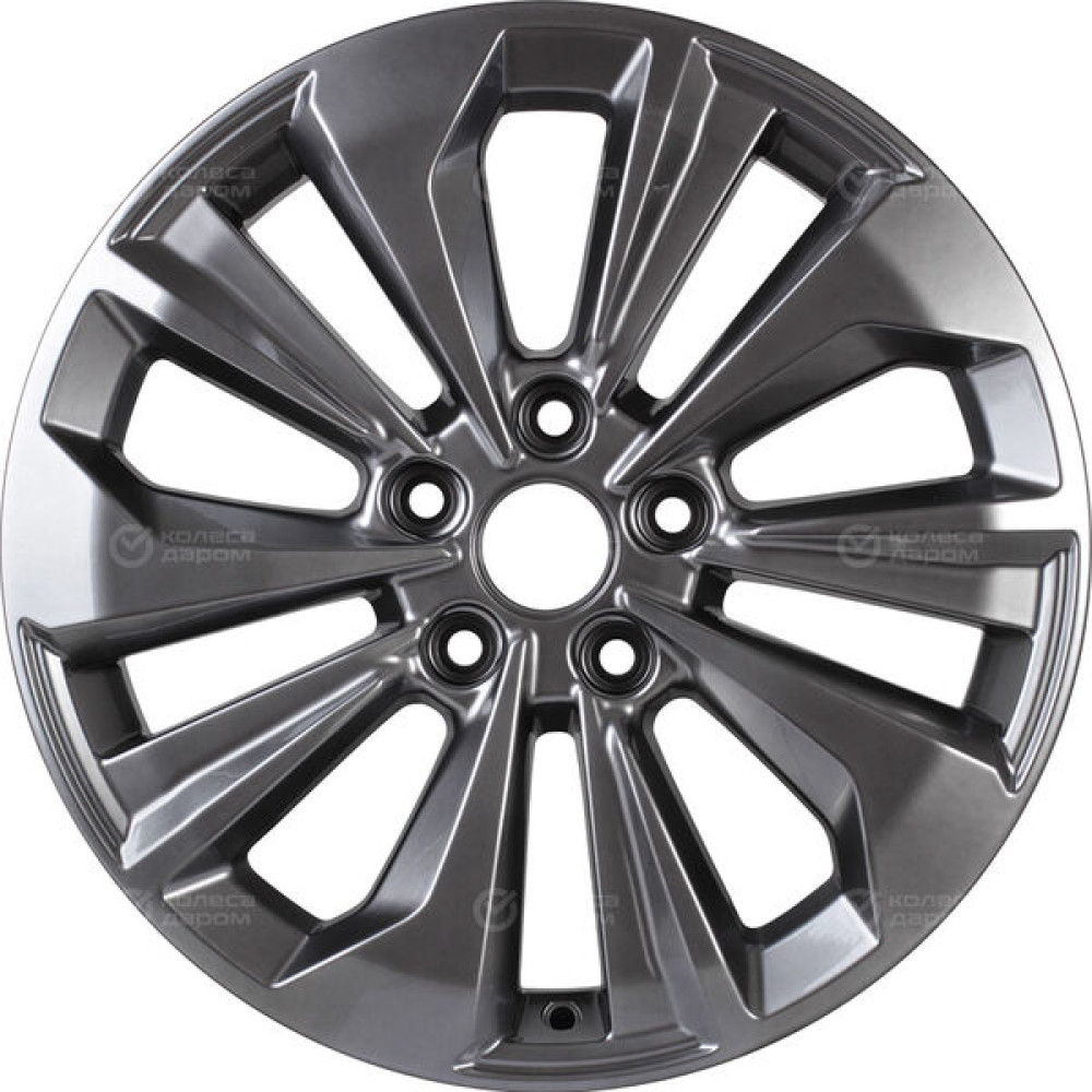 Колесный диск КиК Авиор 7xR17 5x114.3 ET45 DIA67.1 темно-серебристый