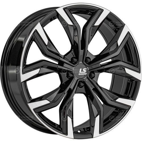Колесный диск LS FlowForming LS RC92 7.5xR18 5x114.3 ET45 DIA67.1 черный полностью полированный