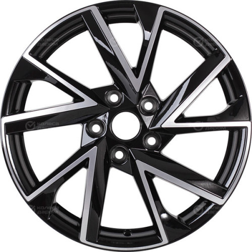 Колесный диск Carwel Тоджа 1714 7xR17 5x108 ET40 DIA54.1 черный глянцевый с полированной лицевой частью