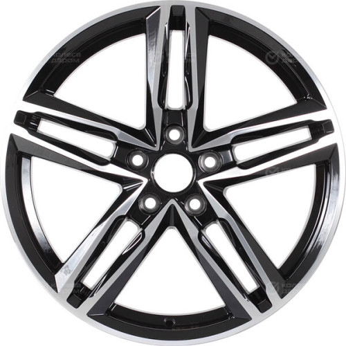 Колесный диск Carwel Малык 138 7xR17 5x112 ET40 DIA57.1 чёрный глянцевый с полированной лицевой поверхностью