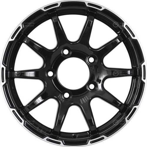 Колесный диск KDW KD1660(КС1113-00) 6.5xR16 5x139.7 ET40 DIA98.1 (уценка) глянцевый черный с полированной лицевой частью