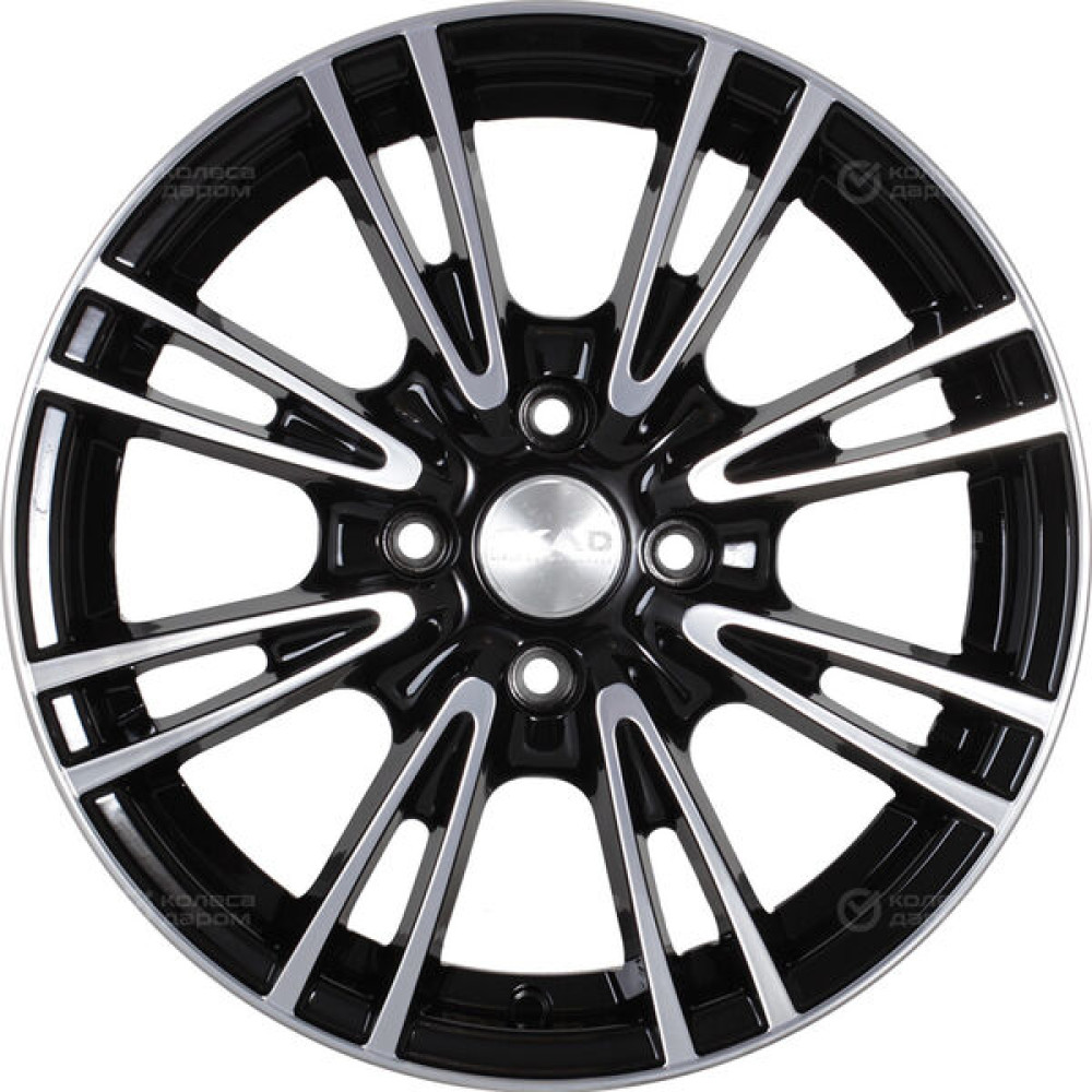 Колесный диск СКАД Пантера 5.5xR14 4x98 ET39 DIA58.6 черный глянцевый с полированной лицевой поверхностью