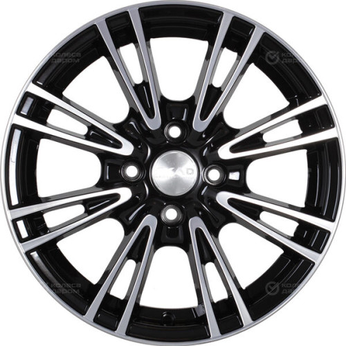 Колесный диск СКАД Пантера 5.5xR14 4x98 ET39 DIA58.6 черный глянцевый с полированной лицевой поверхностью