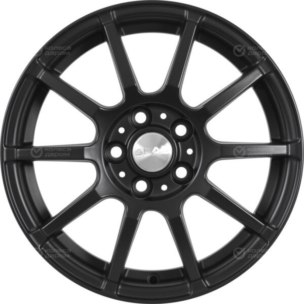 Колесный диск СКАД Акита 6xR15 4x100 ET48 DIA54.1 черный полностью матовый