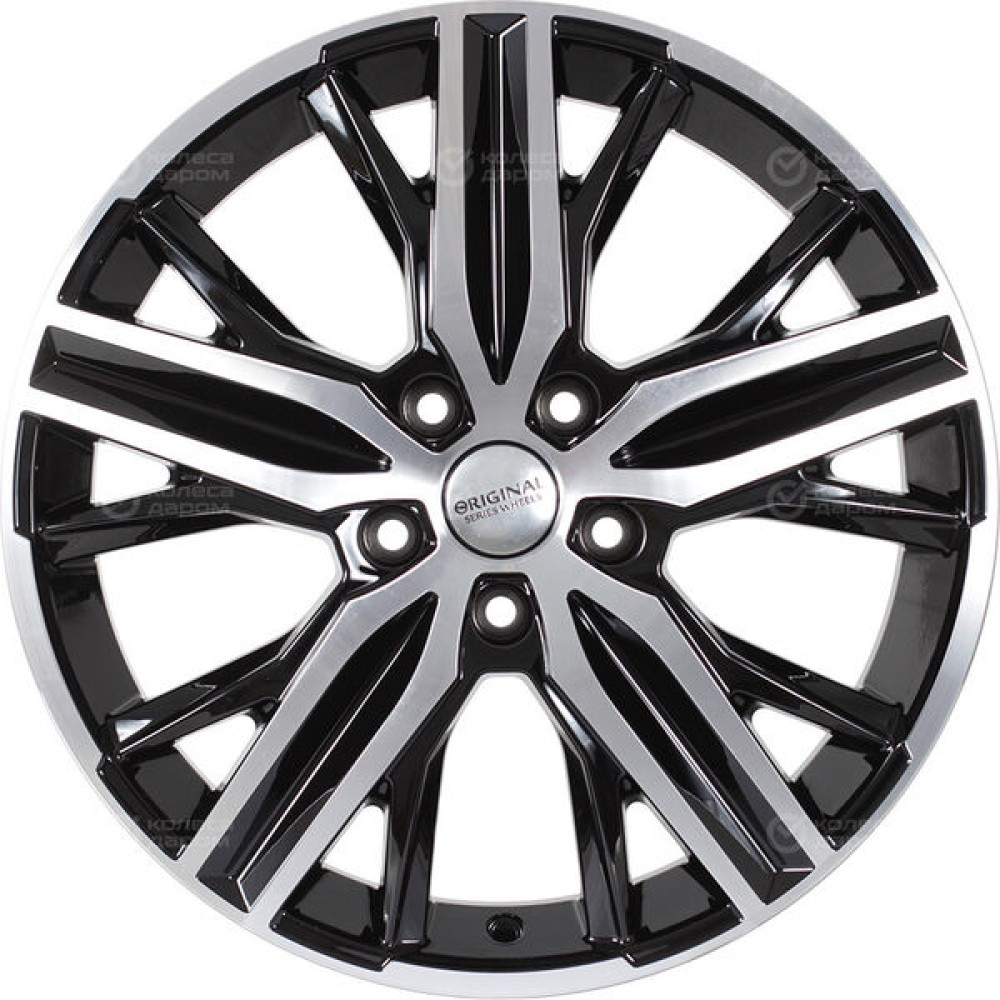 Колесный диск СКАД KL-375 6.5xR18 5x112 ET38 DIA66.6 черный глянцевый с полированной лицевой поверхностью