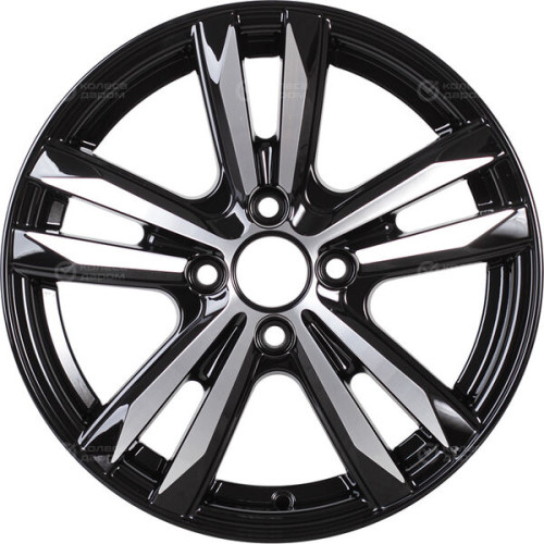 Колесный диск iFree Маскот 6xR15 4x100 ET40 DIA67.1 чёрный глянцевый с полированной лицевой частью