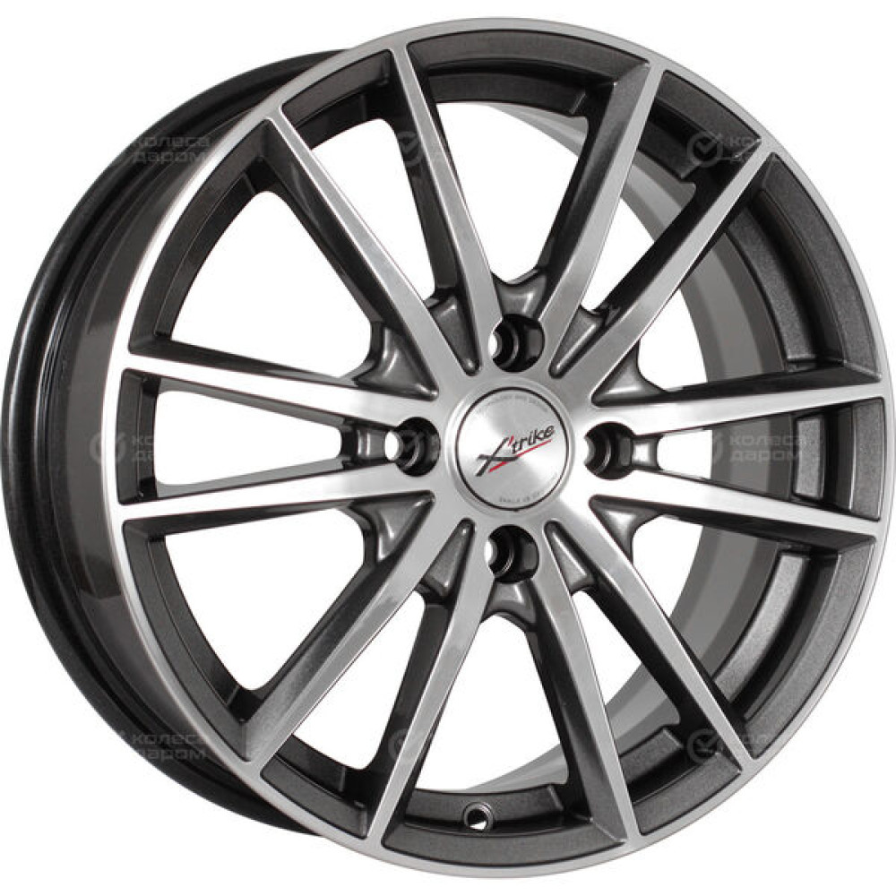 Колесный диск X-trike X129 6.5xR16 4x100 ET36 DIA67.1 темно-серебристый с полированной лицевой частью